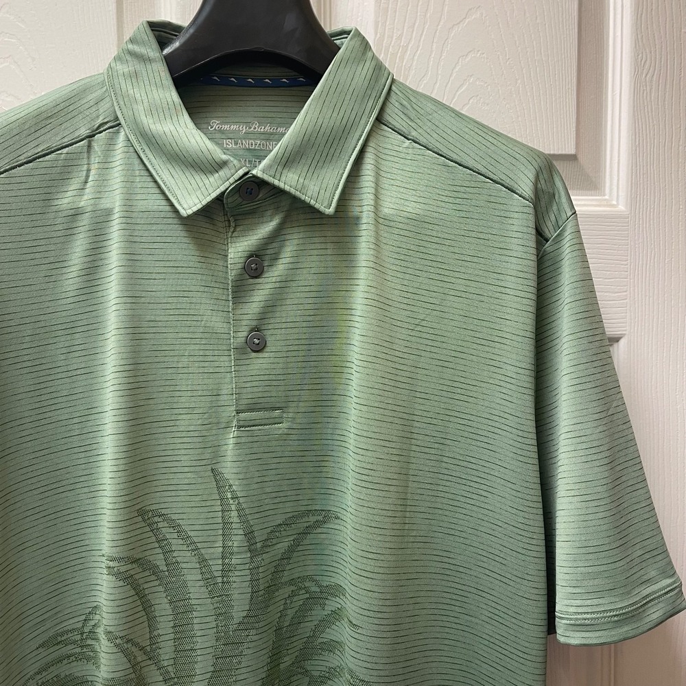 Tommy Bahama Men's L Island‎ Zone Palm Coast Golf Polo Short Sleeve Shirt $118
